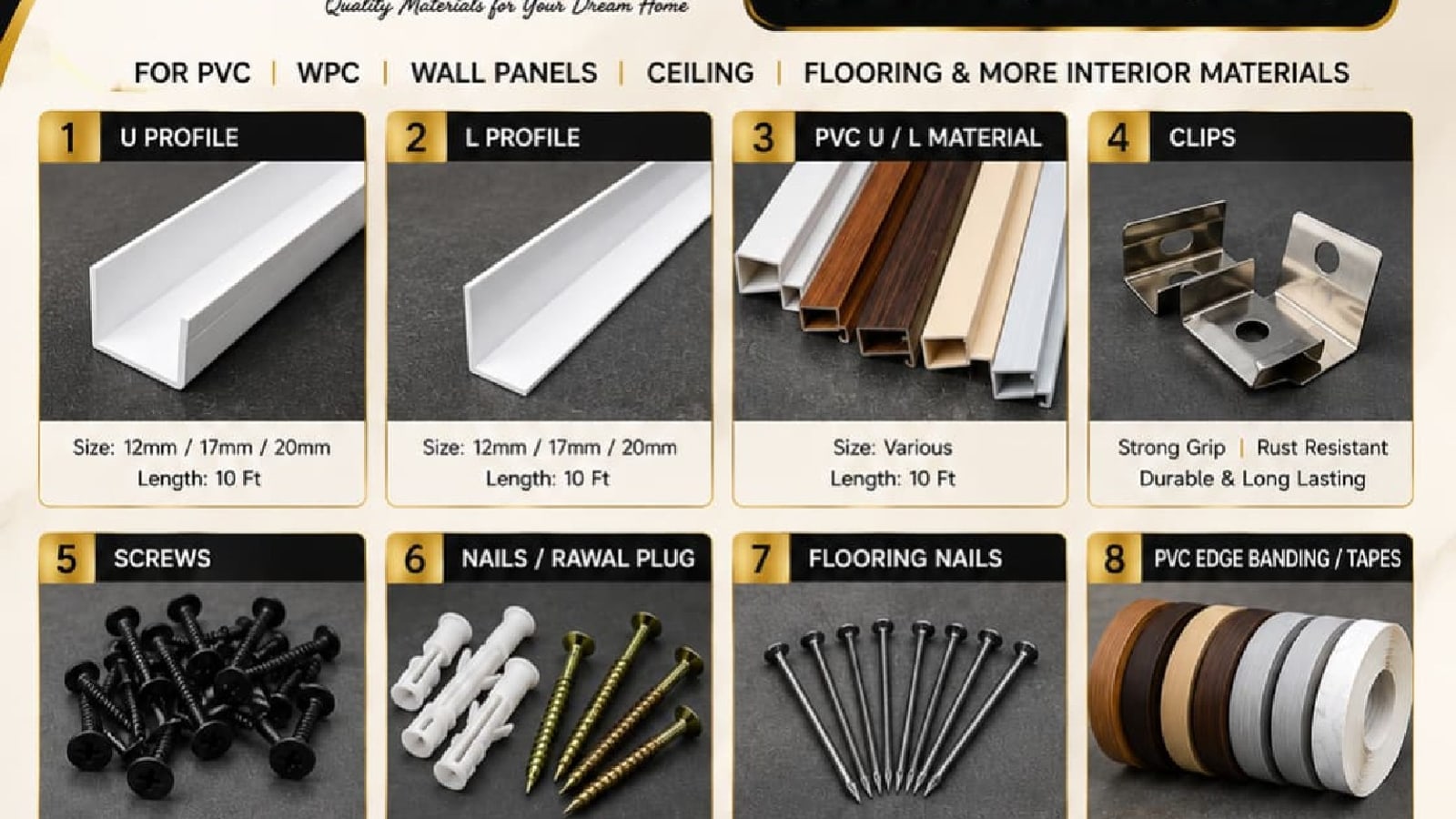 Adhesive interior material example