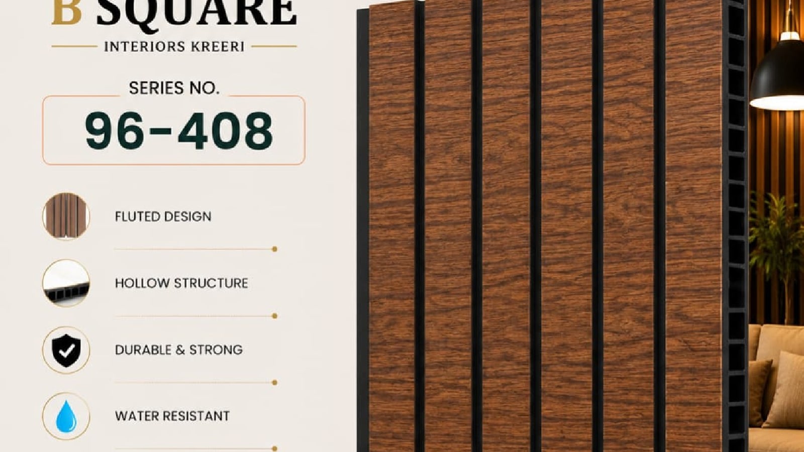 Charcoal Panels interior material example